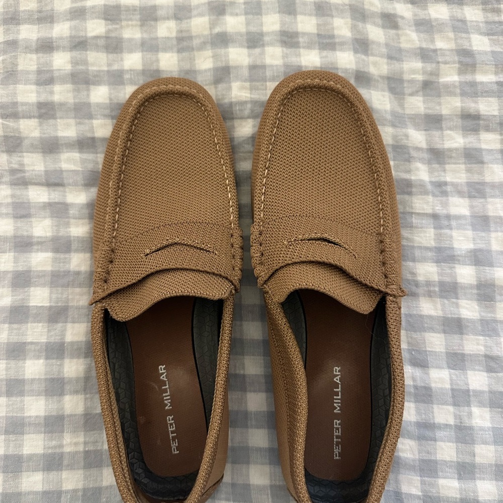 Peter Millar Brown Slip-On Loafers